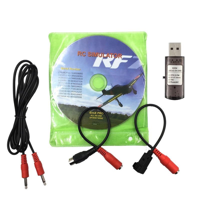 22 in 1 22in1 RC USB Flight Simulator Cables support..